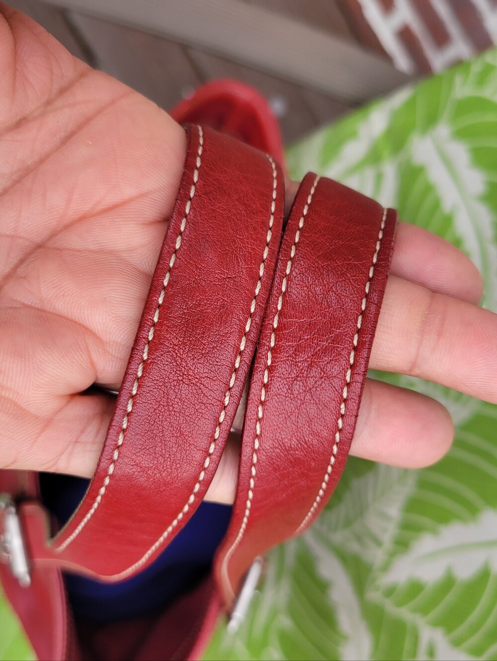 Vintage Coach Hampton Red Leather Shopper Tote Bag with Buckle Straps - Picture 10 of 11